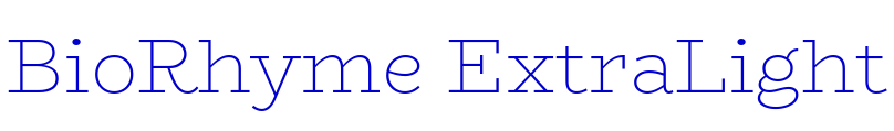 BioRhyme ExtraLight шрифт